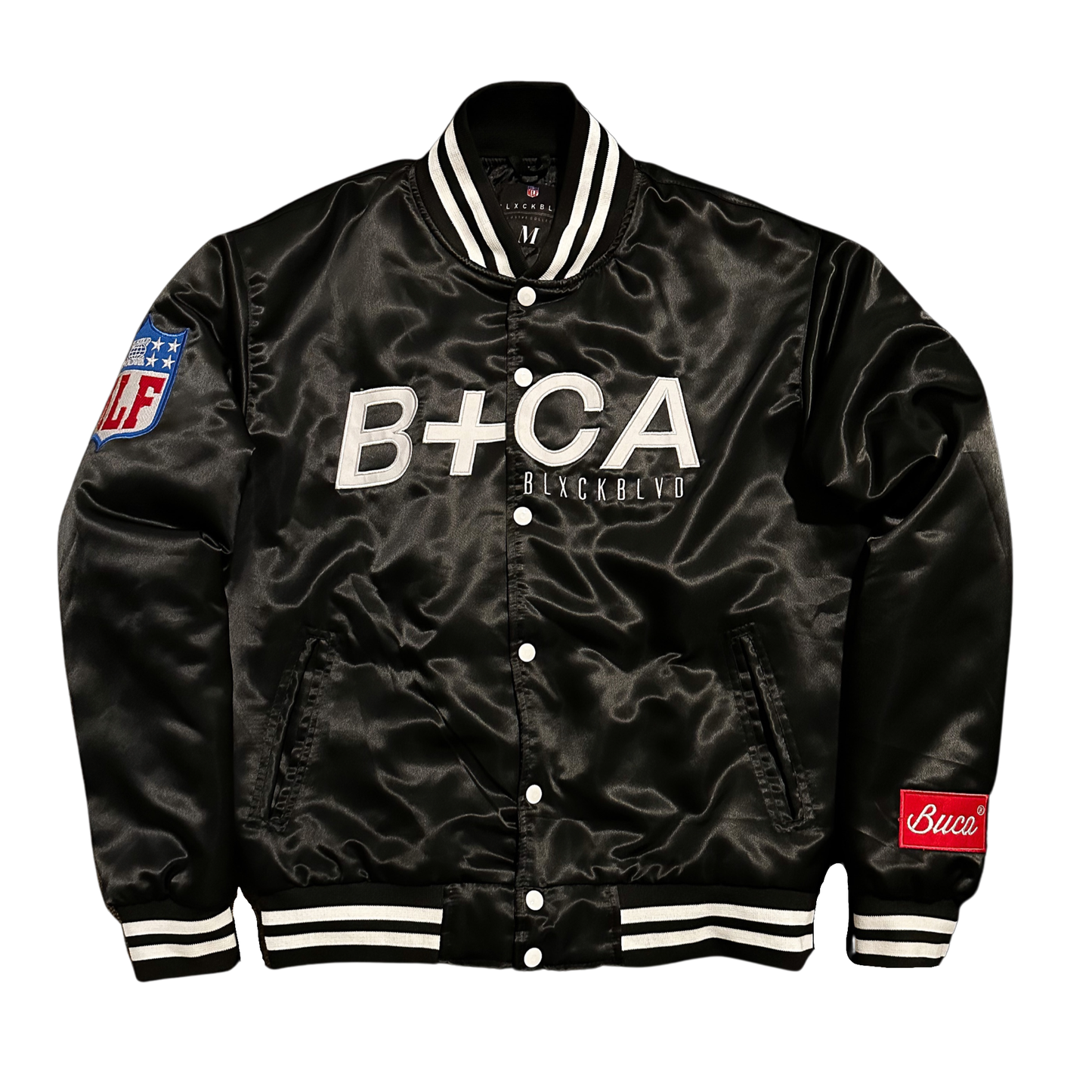 B+CA Satin Varsity Jacket